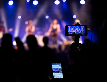 Stage screens with live captions